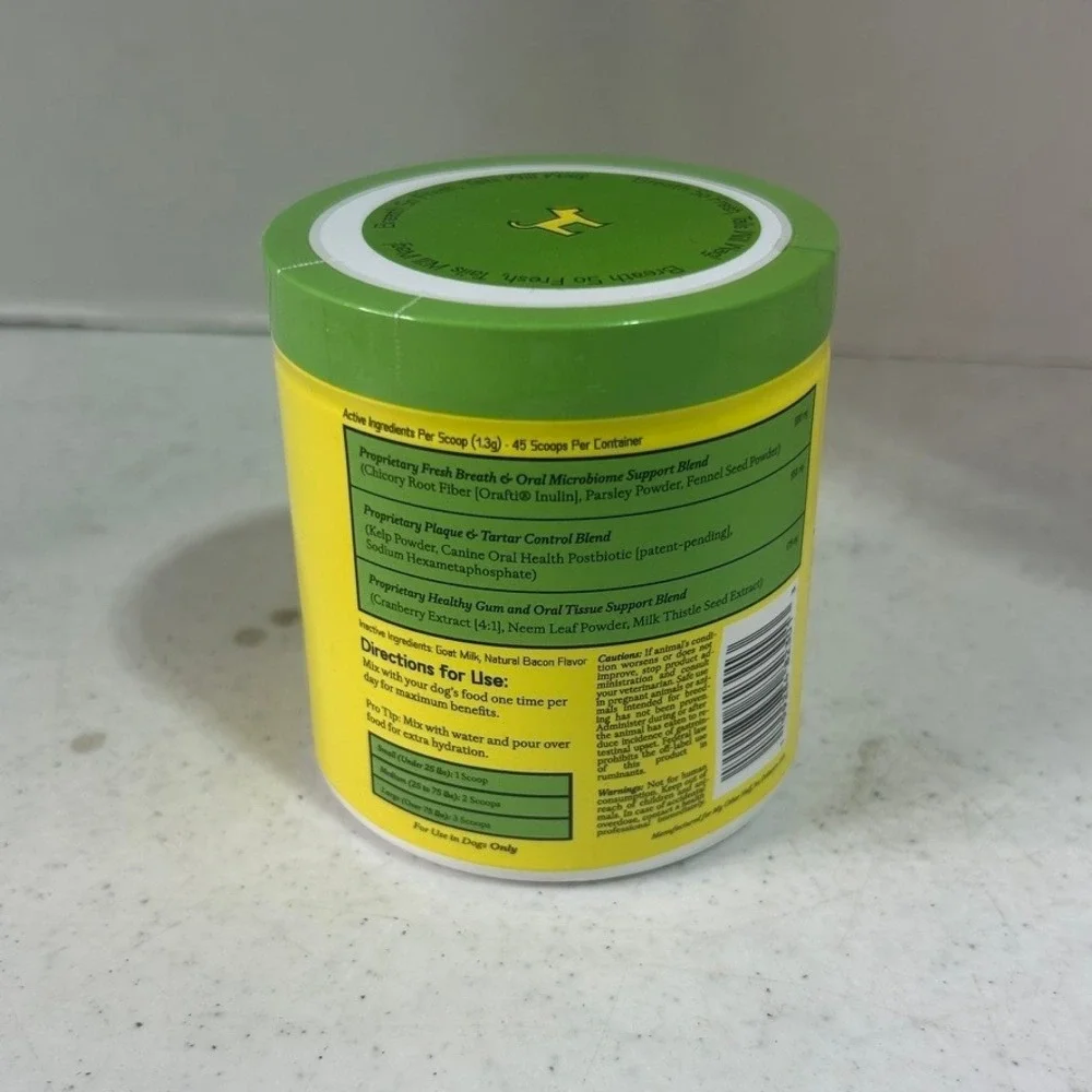 Other Half Doggie Dental Oral-Health Postbiotic Powder Bacon Flavor 4.1oz
